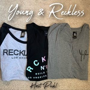 ✨Host Pick!✨ Young & Reckless 3-Shirt Bundle